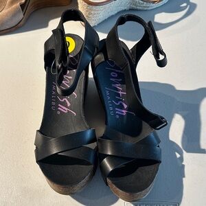 Blowfish Black Platform Sandals